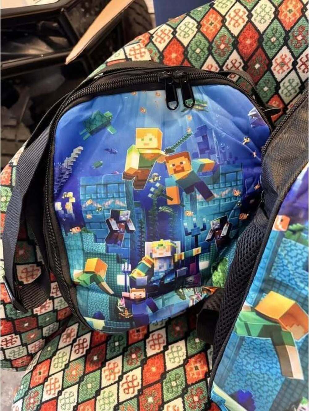 Minecraft Kid's Multi and Blue Bag - Picture 2 of 5